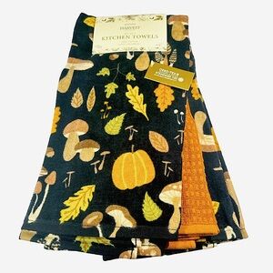 NEW Envogue HARVEST COLLECTION MUSHROOM Kitchen Towel Set/3